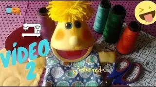 Fantoche passo a passo #2 Costurando a boca, roupa e cabeça do Fantoche