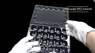 Custom 3*4 12 grid quail egg tray transparent flip packaging egg tray blister plastic quail egg tray