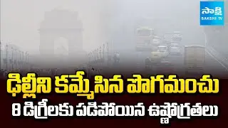 ఢిల్లీని కమ్మేసిన పొగమంచు : Dense Fog Engulfs Delhi | Temperatures Drop to 8&deg;C | Sakshi TV