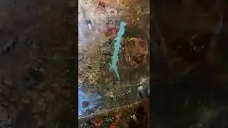 Environmental art! Action painting zero waste!! #shorts