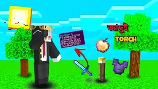 Minecraft but torch drops super op items 😱ll