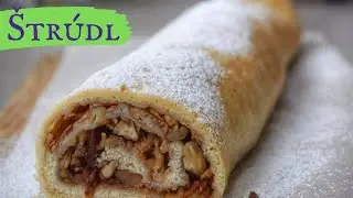 jablečn&yacute; &Scaron;TR&Uacute;DL z dom&aacute;c&iacute;ho těsta
