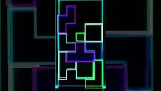 neon tetris softbody in blender  #loop #3danimation #visualasmr #asmr #marble #neon #shorts