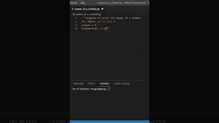 Power of a Number Python Python Shorts YTShorts Coding | Code Radius