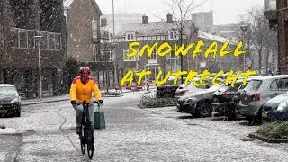 2023 First Snowfall At Utrecht, The Netherlands | Europe #utrecht #snowfall