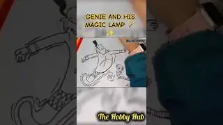 Genie And His Magic Lamp 🪄  | Drawing #shorts #genie #lamp