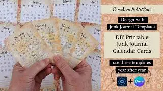 DIY Printable Junk Journal Calendar Cards