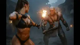 Post-Apocalyptic Arena | Gladiator Martina vs Mutant | Cinematic Battle Scene