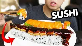 ASMR SUSHI: Spicy Caterpillar & Oozing Eel Rolls | ASMR Sushi No Talking | Sushi MUKBANG ASMR