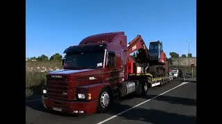 ETS2 Scania 113H Topline Delivering excavator to Split in beautiful scenic Croatia