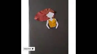 leaves Art|doll making idea #leavesart/leaf art for kids