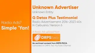 G Detox Plus Testimonial Radio Ad 2016-2023 40s (in Cebuano, Version 6)