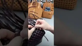 Easy Make a Grid Basket with Rattan Strip 17 #handmade #diy #craft