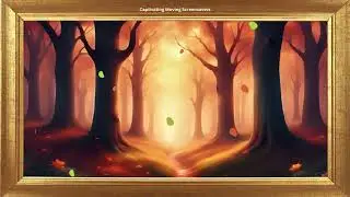 Forest Scene with an Autumnal Color Palette | Fall Background | Screensaver 4K | No Sound Video