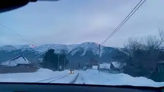 ❄️❄️Road drive trip ❄️❄️#winter #mountains 🏔️❄️🏔️❄️