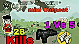 28.kills in 2:30min game play mini outpost |mini militia king|