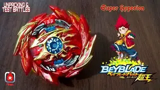 SUPER HYPERION (Flame) Unpacking, Infos, Battles | Beyblade Burst Superking ベイブレードバースト超王