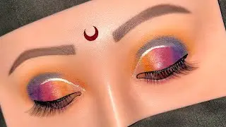 Haldi eye makeup tutorial on dummy