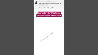 COMPUTER CERTIFICATE MUST FOR GDS DOCUMENT VERIFICATION PROCESS |GRAMIN DAK SEVAK@Sejal.Dishawer
