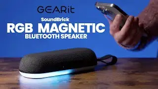 GEARit SoundBrick RGB Bluetooth Speaker &ndash; 16W Magnetic, Water-Resistant, Perfect for Golf