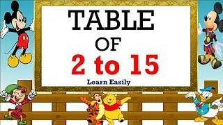 Table of 2 to 15 | Multiplication Table of 2 to 15 | 2 se 15 ka Table | 2 to10 Table