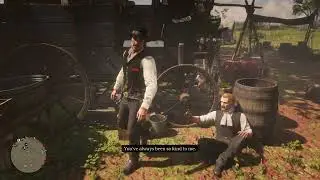 Dutch van der Linde and Reverend Swanson - Camp Conversation - Red Dead Redemption 2