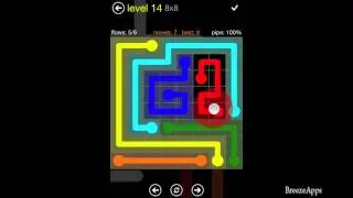 ‪Flow Free 8x8 level 14 (Regular Pack Medium)‬