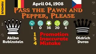 Akiba Rubinstein vs Oldrich Duras, Apr 04, 1908, Pass the Pawn and Pepper, Please #chess #chessgame