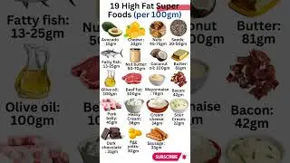 19 High Fat Super Foods #shorts #viral #health
