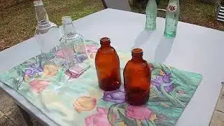 Collecting Glass Bottles, Vintage Glass Bottles Whiskey Budweiser Cleaning with Rice, $10.00 TV Set