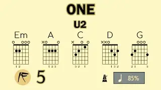 🎸 &bull; U2 &bull; ONE &bull; 🎶 &bull; ARP&Egrave;GE GROUPE DE 8 NOTES &bull; ⏱️ x85 &bull; ⭐⭐