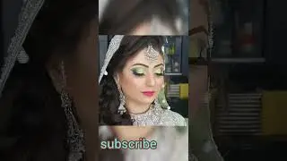 parrot green eye shadow makeup look bride &hearts;️&hearts;️ ||Fashion Hub
