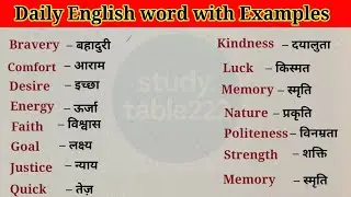 👉 English Vocabulary 😱||English word meaning ka अभ्यास करिए with examples Daily Use English Words|