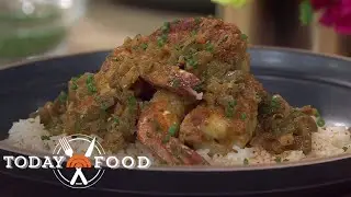 Chef Kwame Onwuachi shares his recipe for Creole-spiced shrimp
