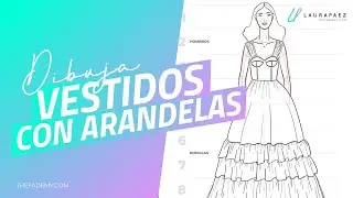 Dibuja volantes y recogidos fácilmente en FIGURINES DE MODA