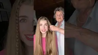 Omi zeigt mir eine neue, krasse Frisur 🤯 Probiert sie aus & teilt das gern mit ner Freundin 🤝