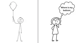 Where is my Balloon? | Sticky Figure Animation | Animation With Canva.