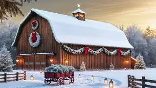 Cozy Christmas Farmhouse Interior Hearth Frame TV Art &ndash; FREE Preview! 🏡