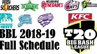Big Bash League (BBL) 2018 19 || Big Bash League All Teams Players List || BBL All Teams Squad