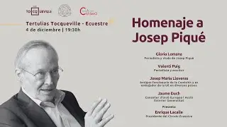 Homenaje a Josep Piqué, con Gloria Lomana, Valentí Puig, Jaume Duch y Josep Maria Lloveras