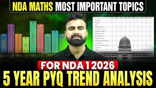 NDA Maths PYQ Analysis 📊  NDA Most Important Topics for NDA Exam | NDA Preparation | Defence Wallah