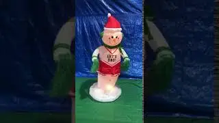 6' Gemmy Airblown Animated Inflatable Dancing Snowman Cheerleader Girl