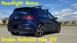 How to install Smoke Rear Reflector Tint Film DIY - Volkswagen GTI - Headlight Armor
