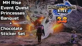 MH Rise Event Quest Princess's Banquet and Chocolate Sticker Set - Monster Hunter Rise