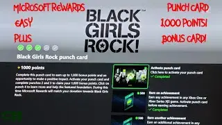 Black Girls Rock Microsoft Rewards Punch Card - Easy 1,000 Points & Bonus Disney + Punch Card!