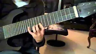 some harmonic minor inversions on a nine string 16-tone/16-tet/16-edo guitar