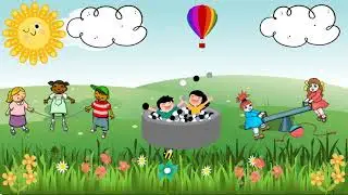 Background Infantil Crian&ccedil;as na Pra&ccedil;a 3 -  Fundo Animado para V&iacute;deo