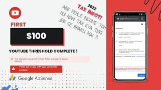 Your YouTube Payment Are Currently On Hold In Hindi | Google Adsense US TAX Info Form कैसे भरें 2022