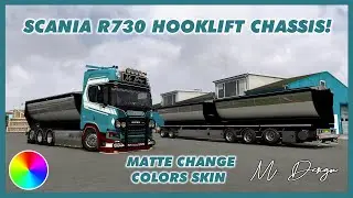 🔴ETS2 1.47 MOD TEST | SCANIA R 2016 PGRS + HOOKLIFT CHASSIS  + CUSTOM SKIN MATTE & GLOSS