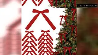 12Pcs Vintage Velvet Bows Christmas Tree Bows Red Christmas Ribbon Bows Xmas Gift Wrapping for Xmas